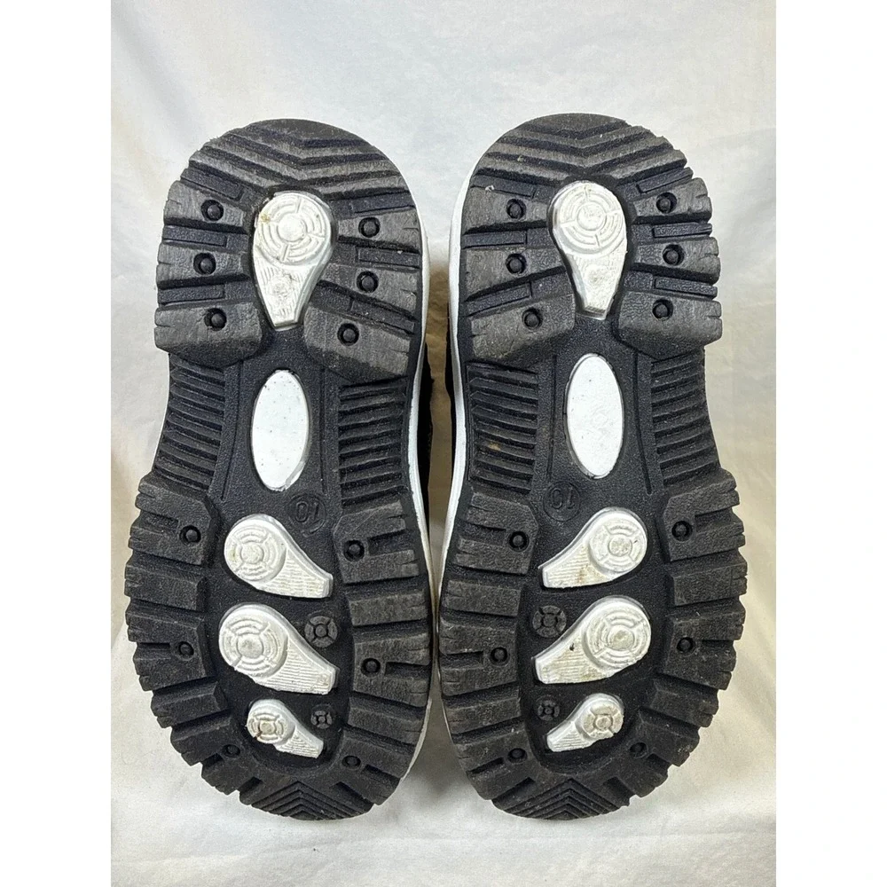 Storm Kidz Kids Black Snowflake Polka Dot Winter Snow Boots Size 10